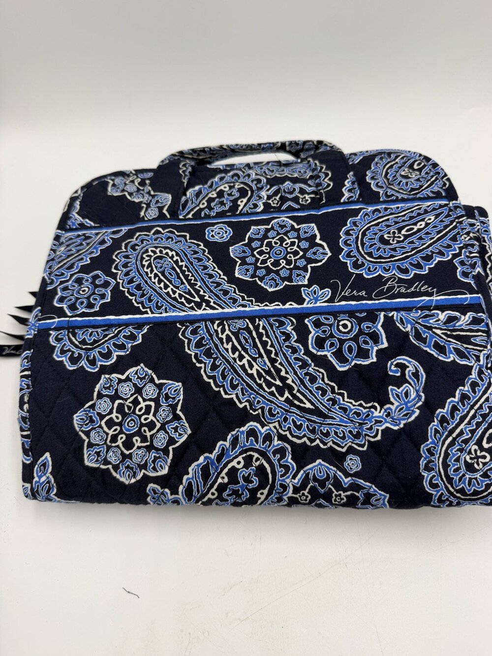 Vera Bradley Hanging Travel Organizer Bag Paisley in Paradise Blue Toiletry